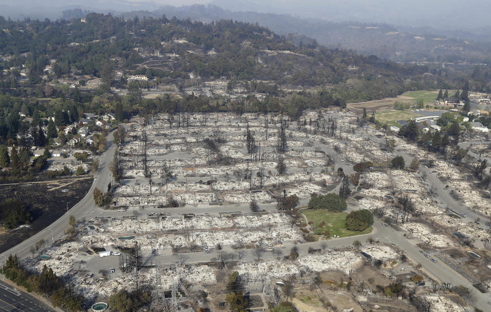 Nothing left: By Wednesday, the wildfires had still been contained and could burn for the rest of the week. (AP Photo/Jeff Chiu)