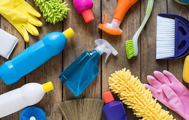 According to an expert, cleaning products won't help get rid of mould - you need to get to the source of it. Photo: Getty