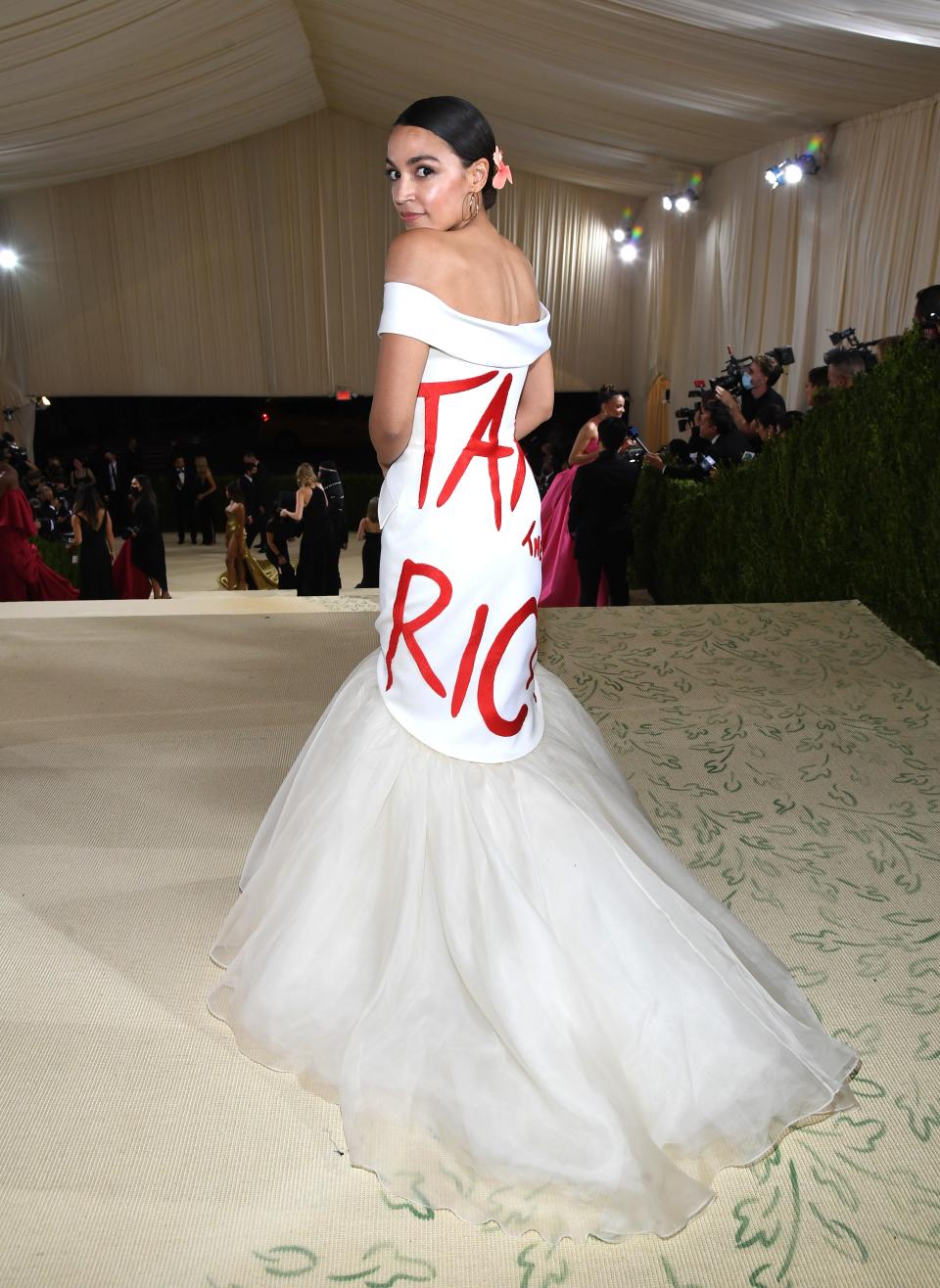 Alexandria Ocasio-Cortez at the 2021 Met Gala.