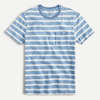 4) Indigo-Dyed Slub Cotton Pocket T-Shirt