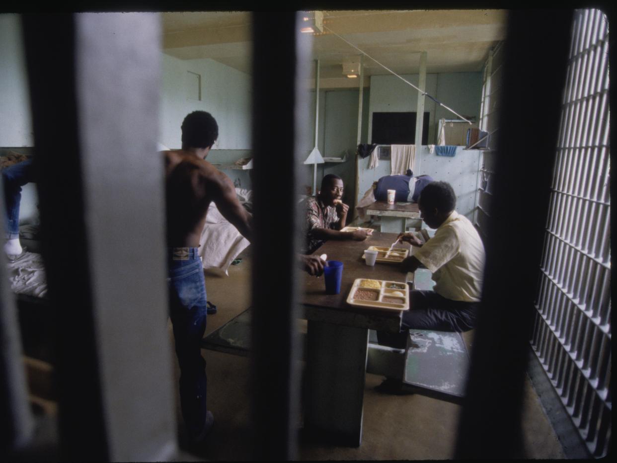(Original Caption) Mississippi Delta, Clarksdale, Mississippi: The Coahoma County jail is an overcrowded jail built in 1925. (Photo by © Shepard Sherbell/CORBIS SABA/Corbis via Getty Images)