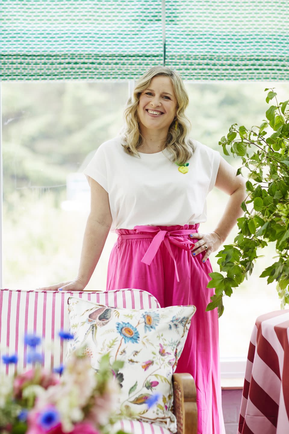 sophie robinson in her conservatory