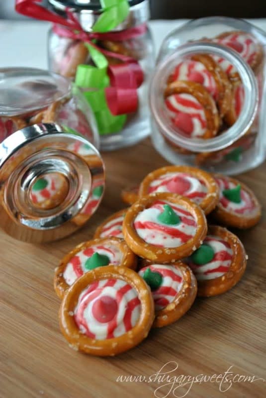 <p>Shugary Sweets</p><p>Only three ingredients make this a great one for the kids to help with.</p><p><strong>Get the recipe: <a href="https://www.shugarysweets.com/peppermint-pretzel-gift-idea/" rel="nofollow noopener" target="_blank" data-ylk="slk:Pretzel Candy;elm:context_link;itc:0;sec:content-canvas" class="link ">Pretzel Candy</a></strong></p>