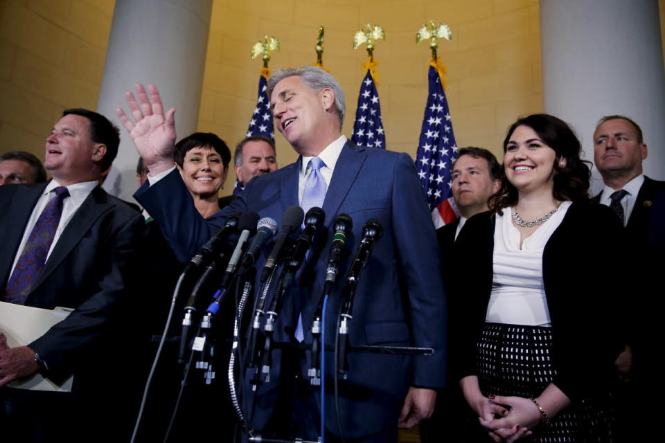 Kevin McCarthy laughs off a question