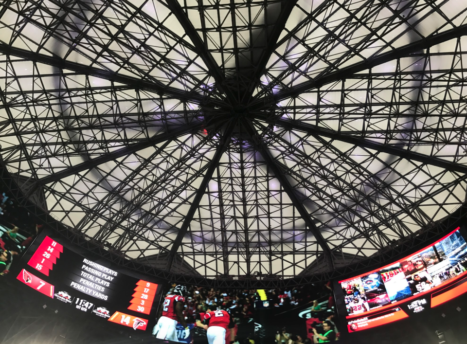 Mercedes-Benz Stadium. (Via Yahoo Sports)