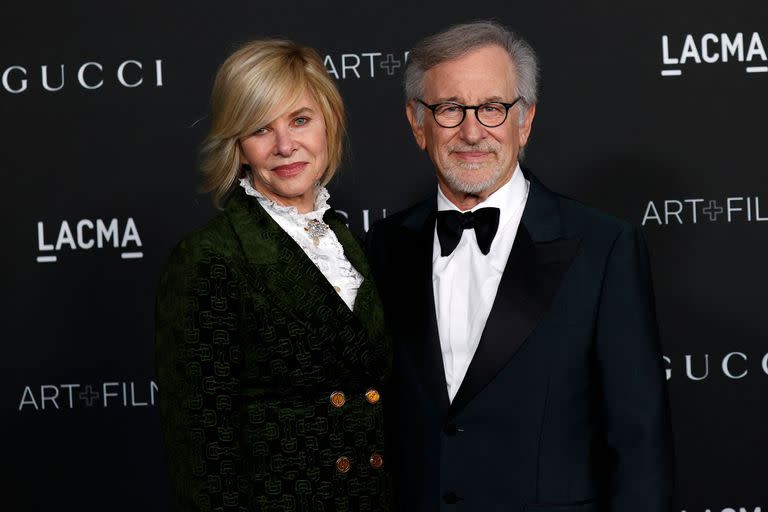 Kate Capshaw y Steven Spielberg también se vistieron de gala pata asistir al encuentro que tuvo lugar en LA