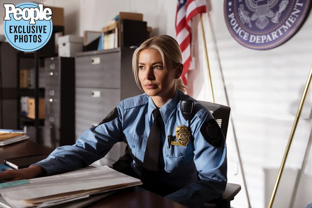 <p> Lifetime</p> Ariana Madix as Officer Karen in 'Buying Back My Daughter'