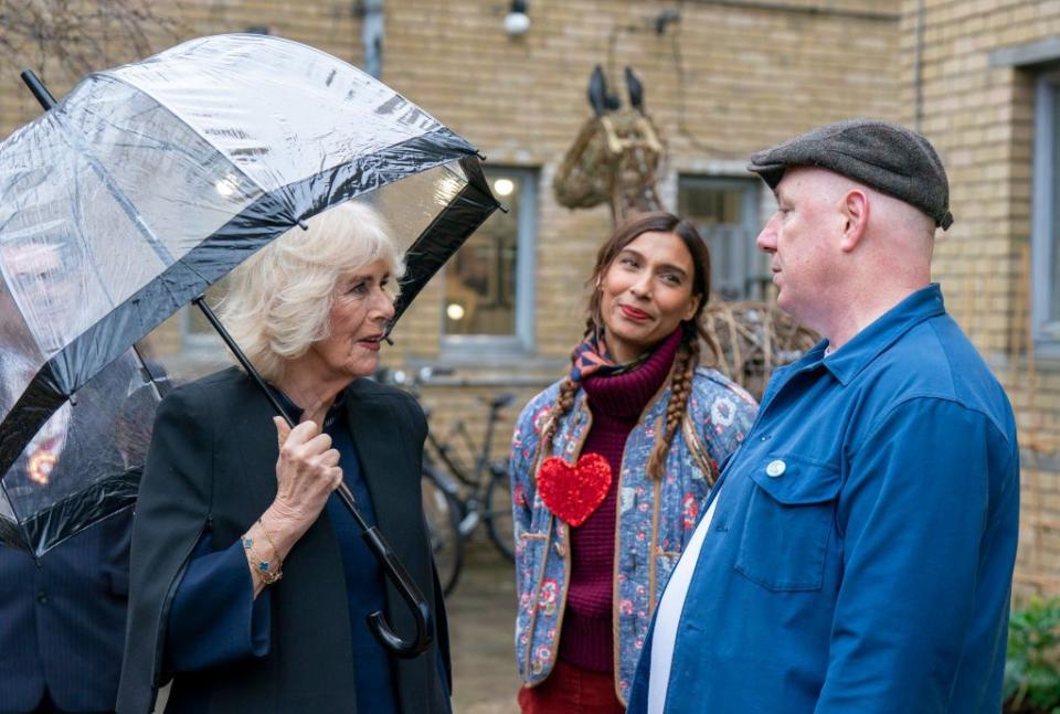 queen camilla visits kindred studios' shepherds bush pop up hub