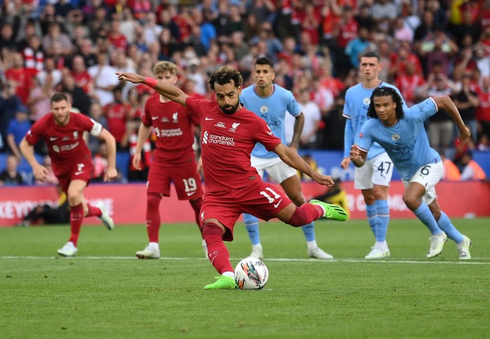 Mo Salah scores the penalty to make it 2-1 (Getty)