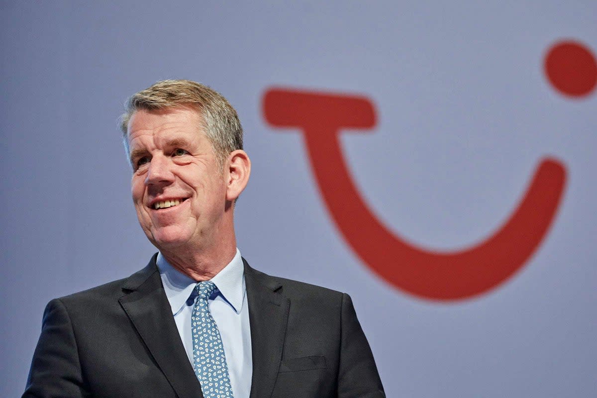 TUI boss Joussen has decided to step down from the travel firm (Christian Wyrwa/Tui/PA) (PA Media)