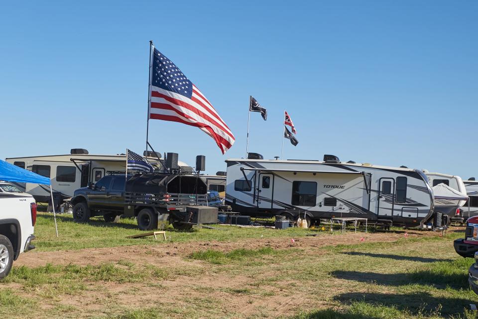 One of the campgrounds at Country Thunder 2022 on April 8, 2022, in Florence, Arizona.