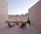 A lounge at the Amangiri resort in Canyon Point