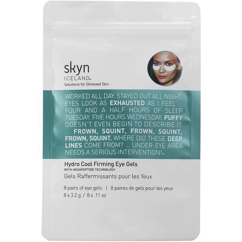 <p><strong>skyn ICELAND</strong></p><p>dermstore.com</p><p><a href="https://go.redirectingat.com?id=74968X1596630&url=http%3A%2F%2Fwww.dermstore.com%2Fproduct_Hydro%2BCool%2BFirming%2BEye%2BGels_10144.htm&sref=https%3A%2F%2Fwww.redbookmag.com%2Fbeauty%2Fg34807876%2Fdermstore-black-friday-sale-2020%2F" rel="nofollow noopener" target="_blank" data-ylk="slk:Shop Now;elm:context_link;itc:0;sec:content-canvas" class="link ">Shop Now</a></p><p><strong><del>$33</del> $23 (30% off)</strong></p><p>Skyn Iceland's Hydro Cooling Firming Eye Gels are renown for their ability to firm, de-puff, and reduce fine lines around the eyes. If you're not getting a good night's sleep these days (fair!), these will at least give the illusion that you're well-rested. <br></p>