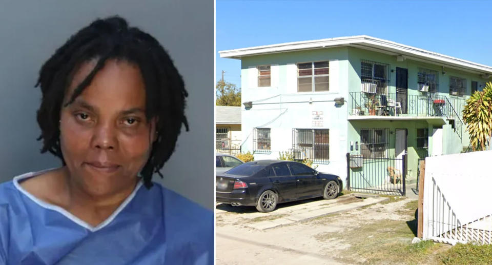 Odette Joassaint police photo and her home in Miami