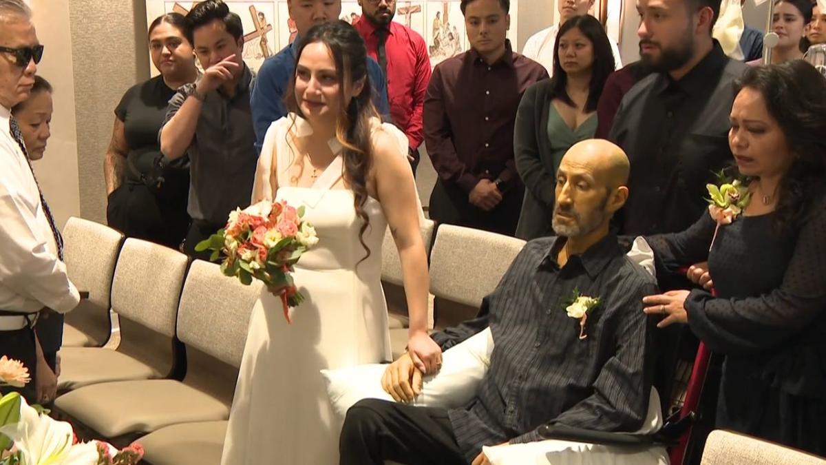 Last wish: terminally ill father walks daughter down the aisle