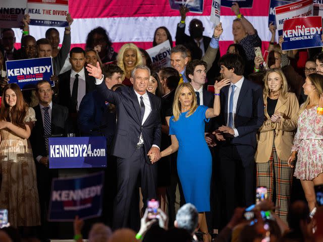 <p>Scott Eisen/Getty</p> Robert F. Kennedy Jr. and Cheryl Hines in April 2023