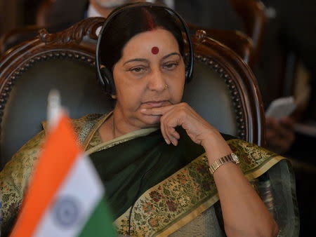 Indian Foreign Minister Sushma Swaraj attends the first day of the Heart of Asia conference in Islamabad on December 9, 2015. REUTERS/Aamir Qureshi/Pool