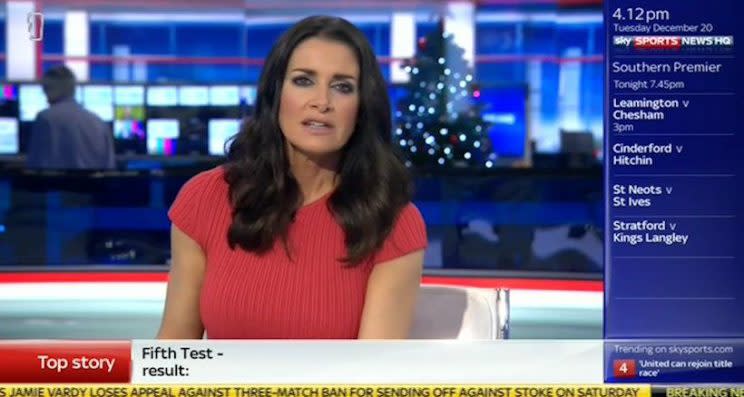 Kirsty presents Sky Sports. Copyright: [Sky]