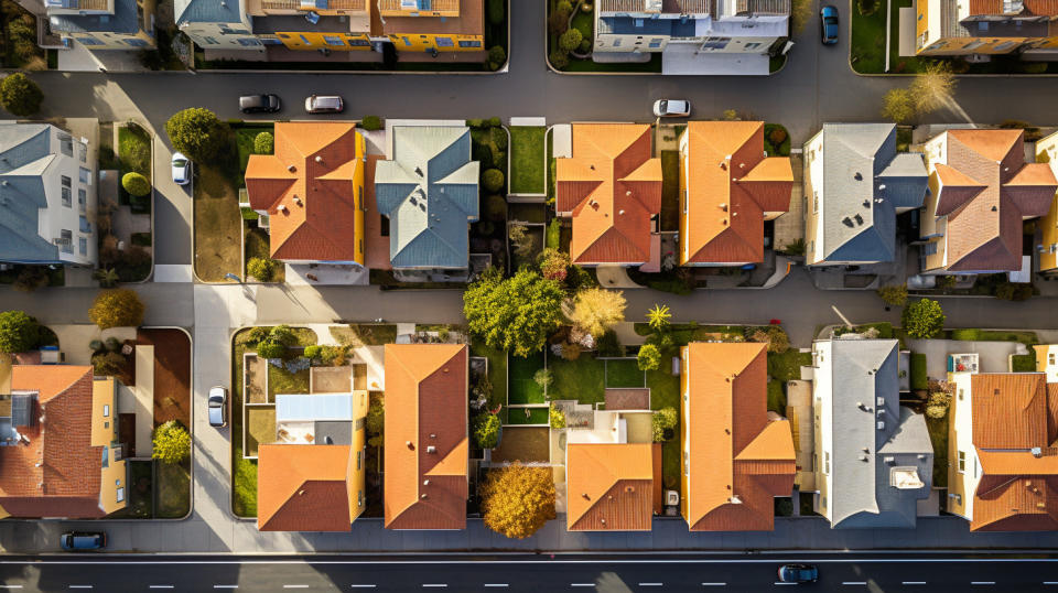 Aerial view of a multi-family property, symbolizing the company's investments.