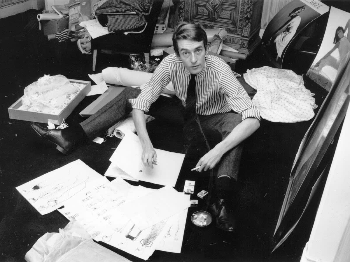 The designer at work in 1965. By 1969 Bates was designing under five different labels, exporting to 44 countries internationally and selling in 28 boutiques across the UK  (Getty)