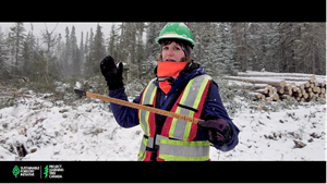 Jennifer Tallman, Chief Forester for EACOM Timber Corp., explains how trees are measured prior to harvesting in the first episode of Project Learning Tree Canada’s Green Jobs video series.