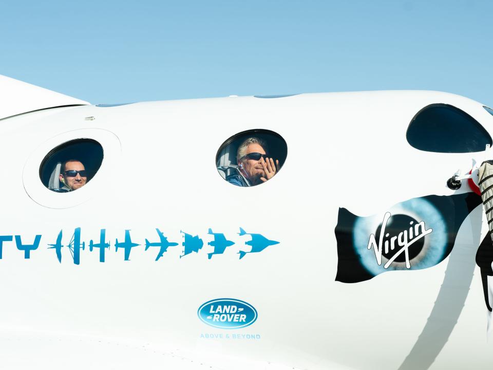 Richard Branson on Virgin Galactic space ship