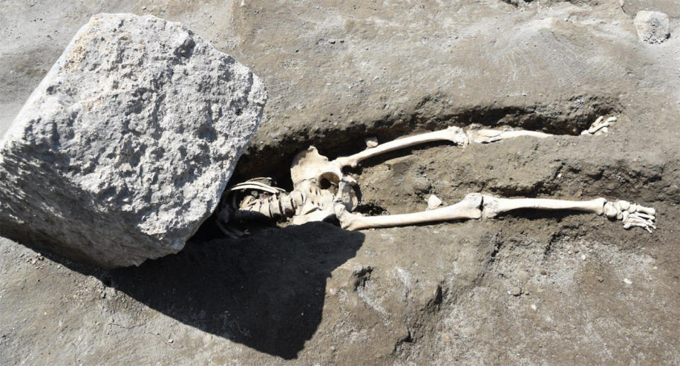 The man was crushed as he attempted to escape the Mount Vesuvius eruption. Source: Parco Archeologico di Pompei