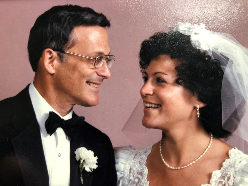 Hank Schweich, father of Cindy Schweich (the bride), at her wedding to Harry Handler at the Vista Hotel, World Trade Center, on Sept. 27, 1986