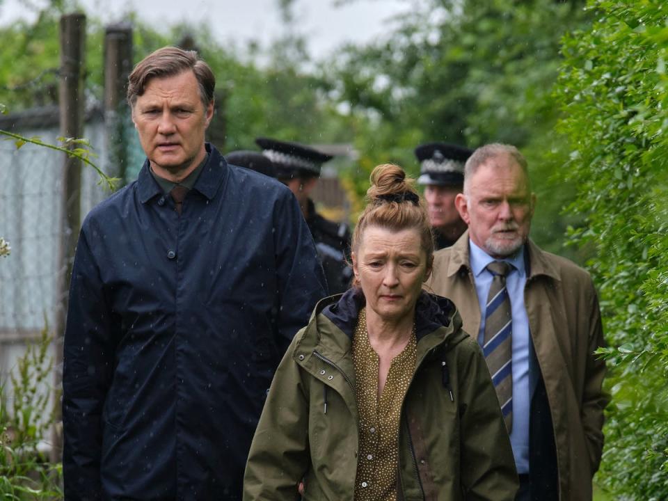 David Morrissey and Lesley Manville in ‘Sherwood’, the project closest to Graham’s heart (BBC/House Productions/Matt Squire)