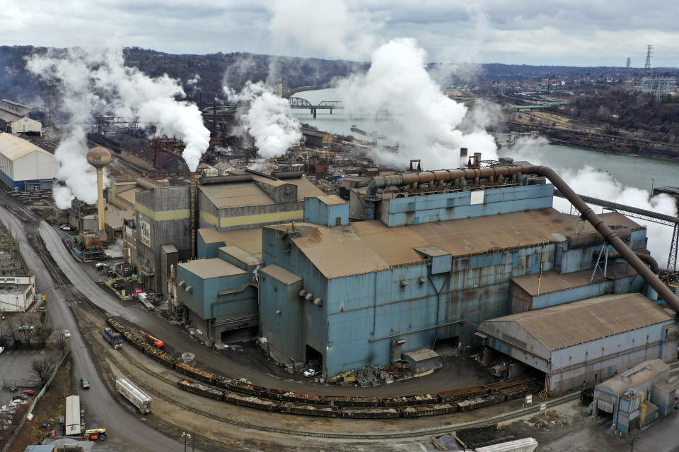 FILE - A portion of US Steel's Edgar Thomson plant in Braddock, Pa., is shown on Dec. 18, 2023. (AP Photo/Gene J. Puskar, File)