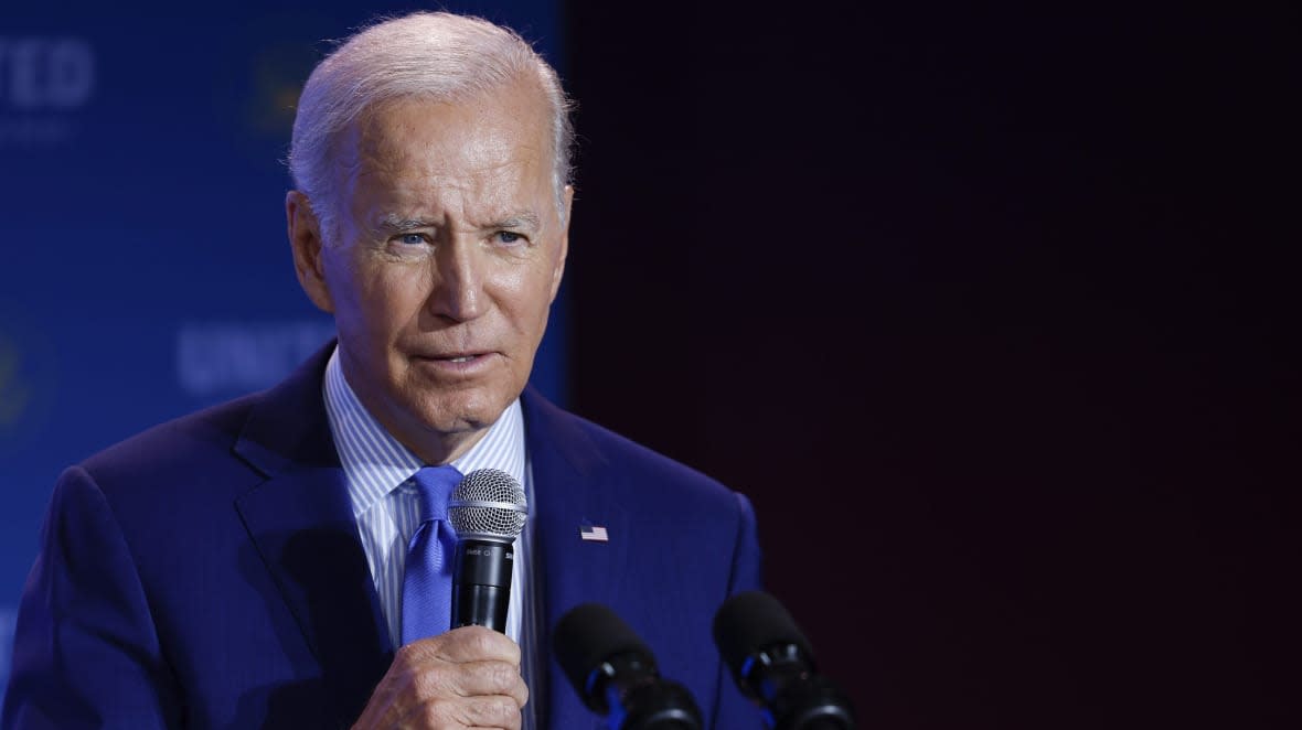 WASHINGTON, DC – SEPTEMBER 15: U.S. President Joe Biden speaks at the United We Stand Summit in the East Room of the White House on September 15, 2022 in Washington, DC. (Photo by Anna Moneymaker/Getty Images)