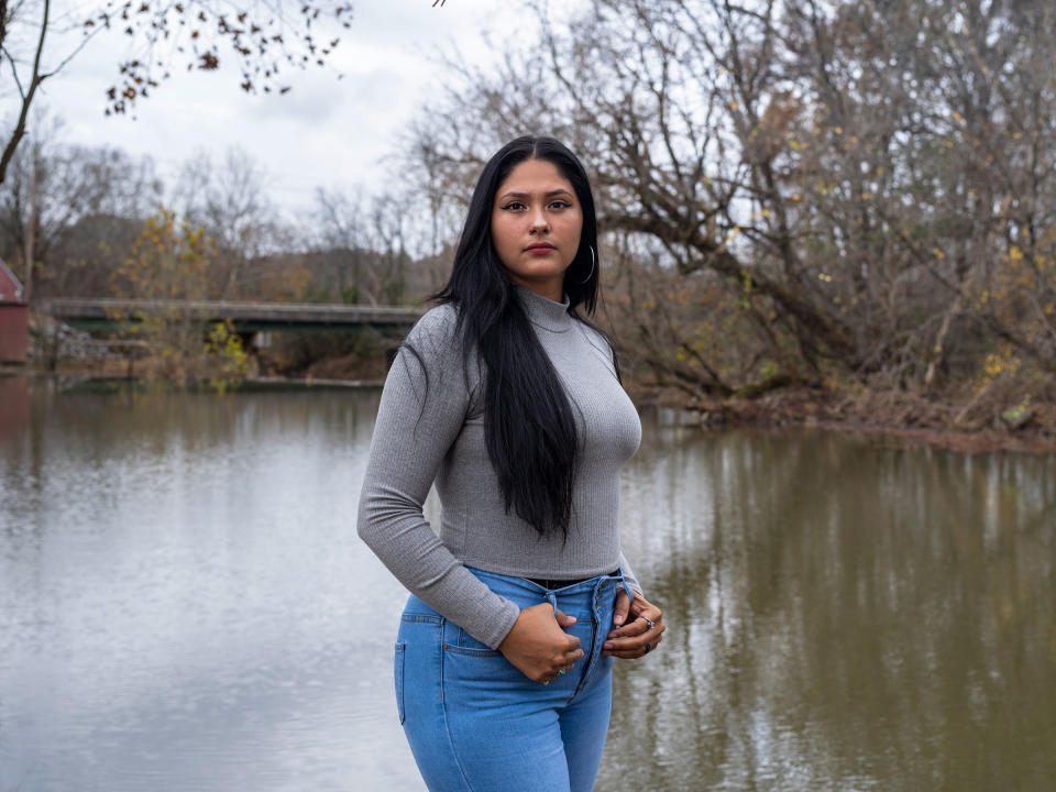 Lupita Cadena poses for a portrait near her home in Chatsworth, Ga. on Nov. 6.<span class="copyright">Gillian Laub for TIME</span>