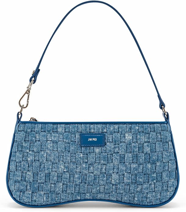 denim weave shoulder bag