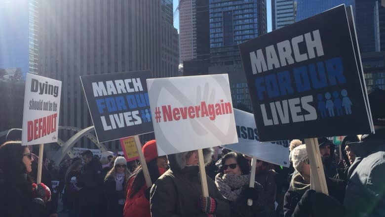 'No more silence': Hundreds rally in Toronto for tighter U.S. gun controls