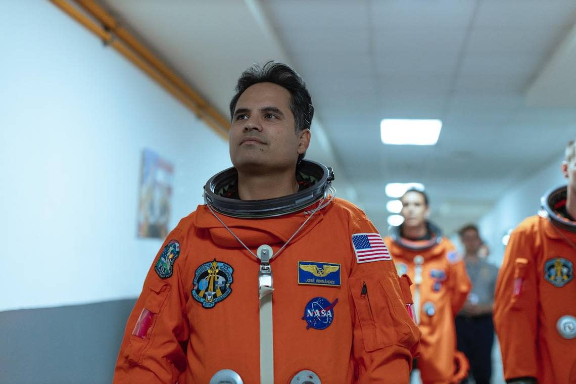 Actor Michael Peña in the movie inspired by the real-life story of NASA flight engineer José Hernández, A Million Miles Away that follows him and his devoted family of proud migrant farm worker on a decades-long journey, from a rural village in Michoacán, Mexico, to the fields of the San Joaquin Valley, to more than 200 miles above the Earth in the International Space Station.