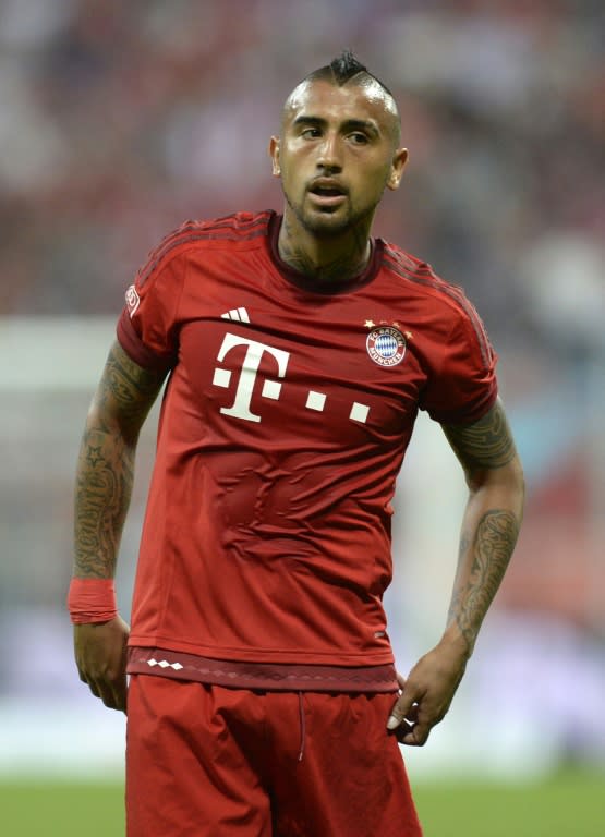 Bayern Munich's Arturo Vidal, seen during their Audi Cup final match against Real Madrid, in Munich, southern Germany, on August 5, 2015