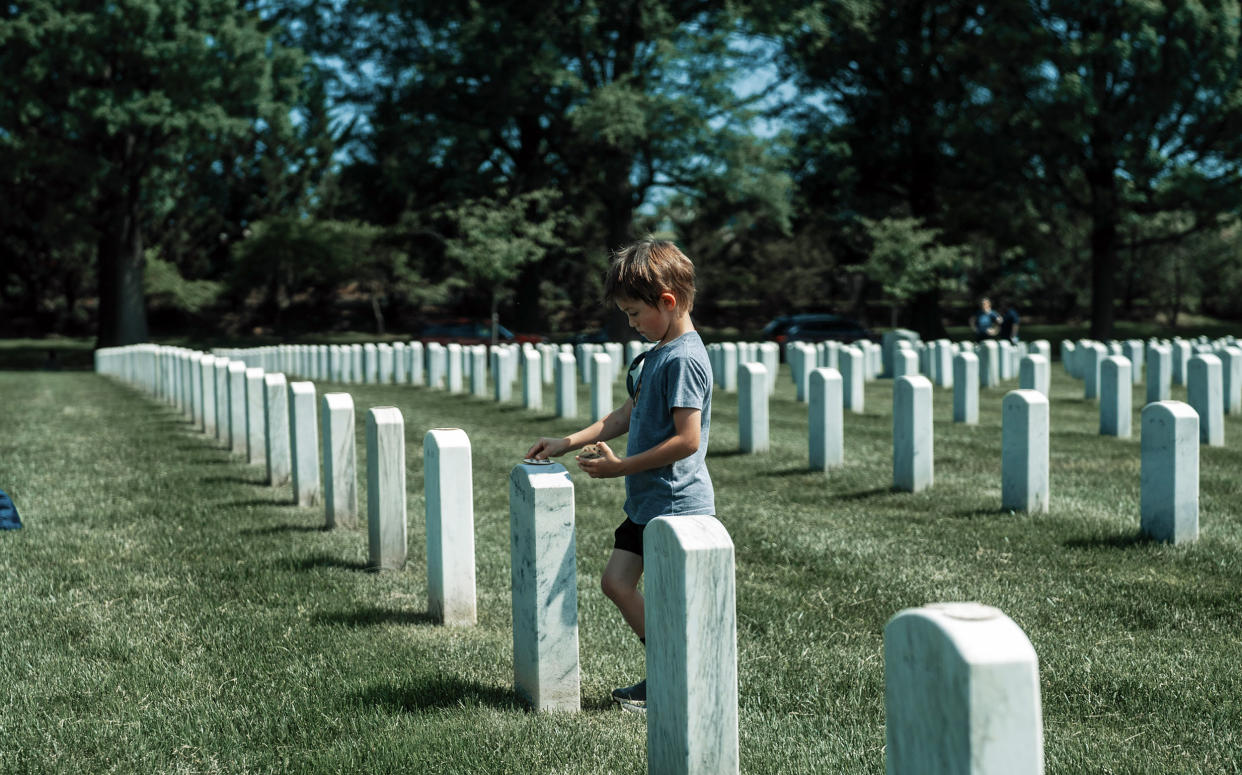 A child volunteers for 