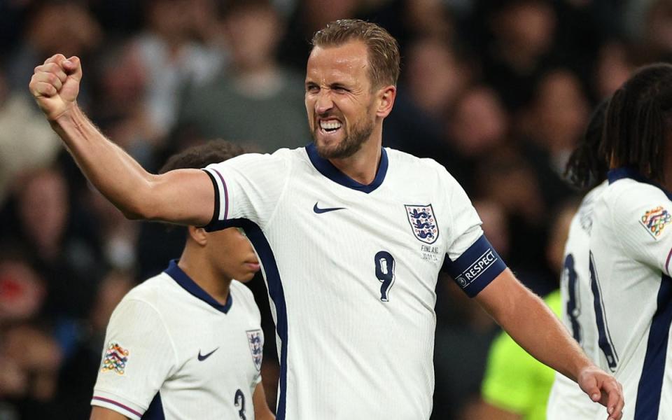 Passed fit: Harry Kane has joined up with the England squad despite an injury suffered with Bayern Munich (AFP via Getty Images)