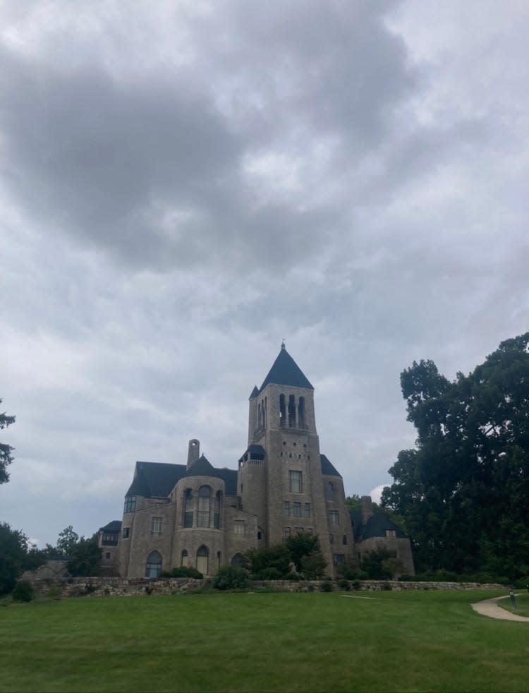 Built as a private residence by Raymond Pitcairn in the 1930s, "Glencairn" in Bryn Athyn is medieval in appearance, especially beneath overcast skies. Today, it's a museum that has fine religious artifacts.