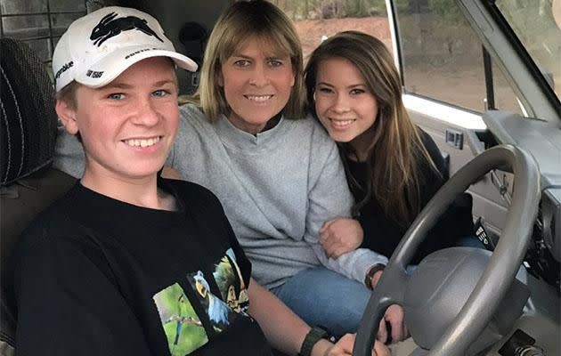 Terri Irwin with her children Bob and Bindi. Source: Twitter