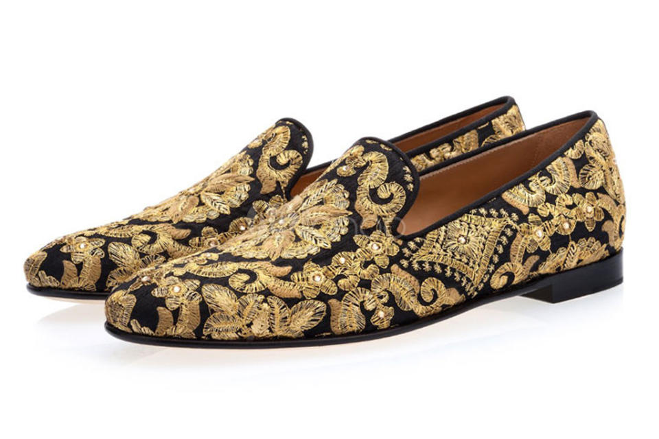 milanoo, gold loafers