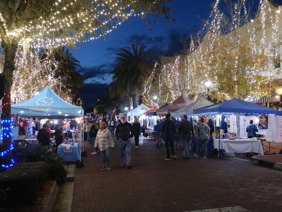 Downtown Eustis livens up for its "Pre-Georgefest" First Friday on Feb. 2.