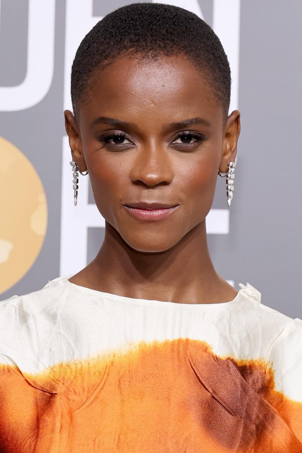 Letitia Wright attends the 80th Annual Golden Globe Awards at The Beverly Hilton on January 10, 2023 in Beverly Hills, California.