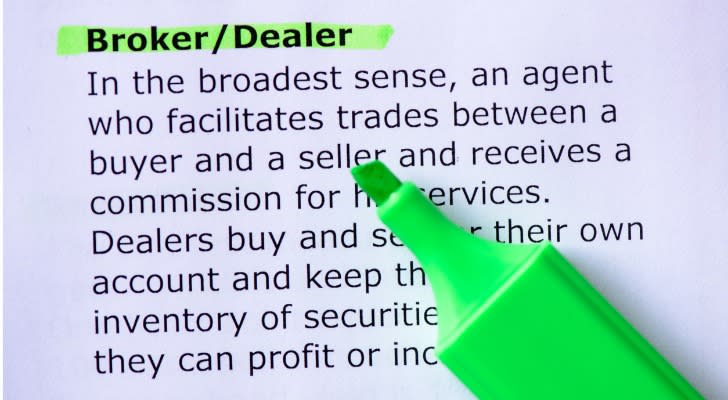 Broker-dealers serve as the middle-person, helping to facilitate securities transactions. 