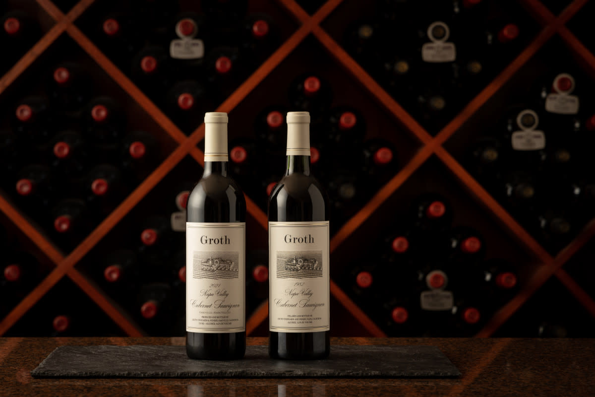 Groth 2021 & 1982 Oakville Cabernets<p>Courtesy of Groth Vineyards & Winery</p>