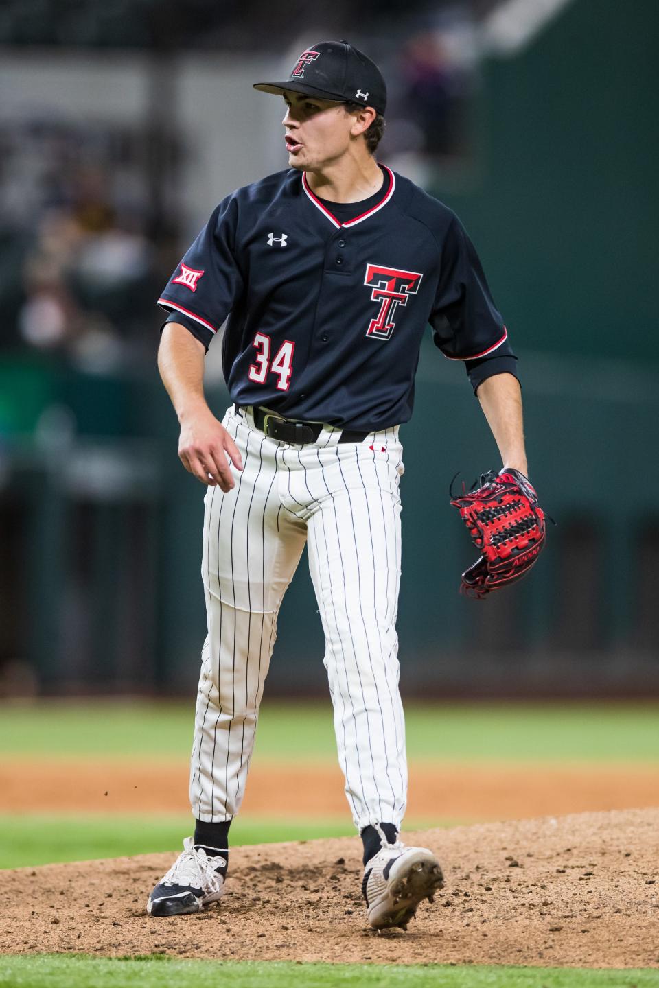 No. 1 starter Andrew Morris (34) and the 11th-ranked Red Raiders host No. 4 Texas in a conference-opening Big 12 series Friday, Saturday and Sunday at Dan Law Field/Rip Griffin Park. It's the Longhorns' first time to play in Lubbock since 2018.