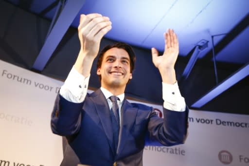 Thierry Baudet founded the Forum for Democracy just two years ago, but his party is on course to win the same number of seats as Prime Minister Mark Rutte's Liberals