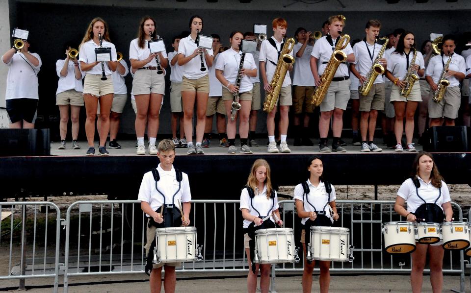 The Waynedale High School Marching Band performs at the Wayne County Fair on Monday, Sept. 12, 2022.