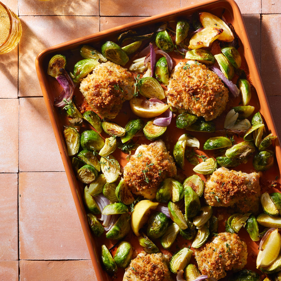 Parmesan Chicken & Brussels Sprouts