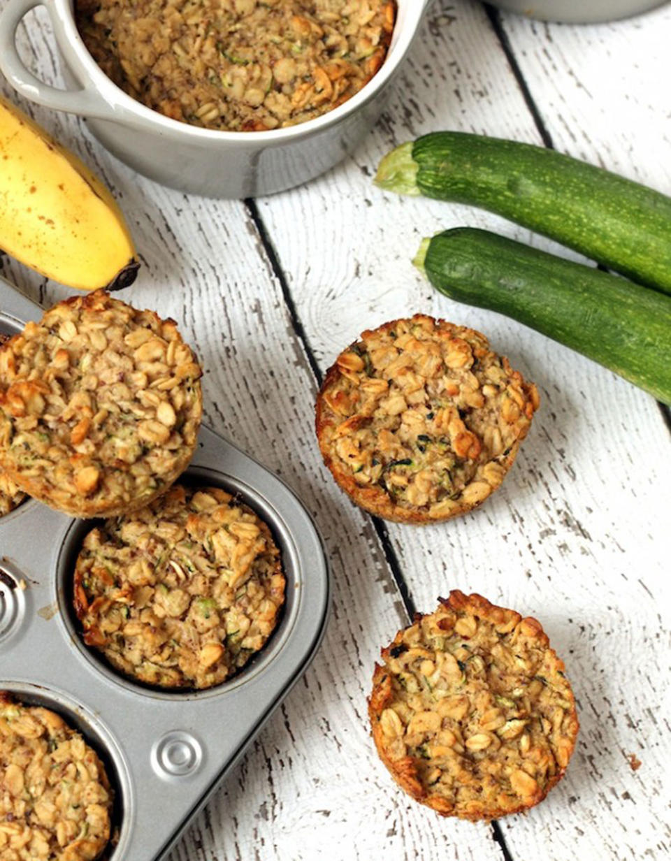 BANANA ZUCHINNI OATMEAL CUPS